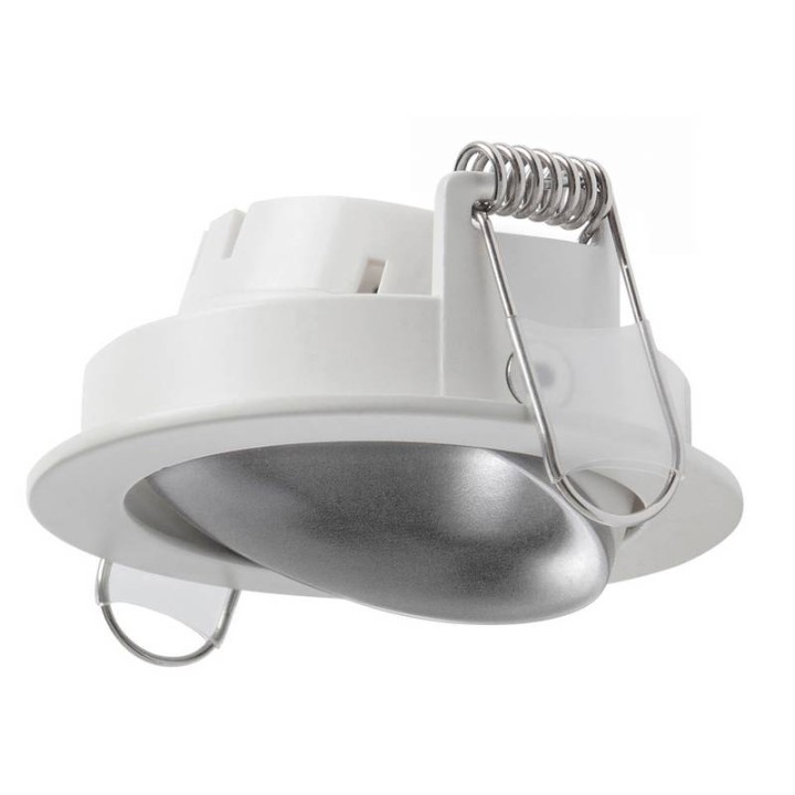 Aro empotrable basculante NOK1 Blanco-Plata INDELUZ D01B-823-01
