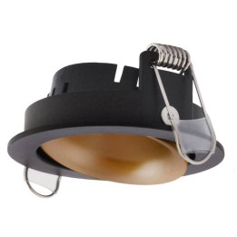 Aro empotrable basculante NOK1 Negro-Oro INDELUZ D01C-823-02