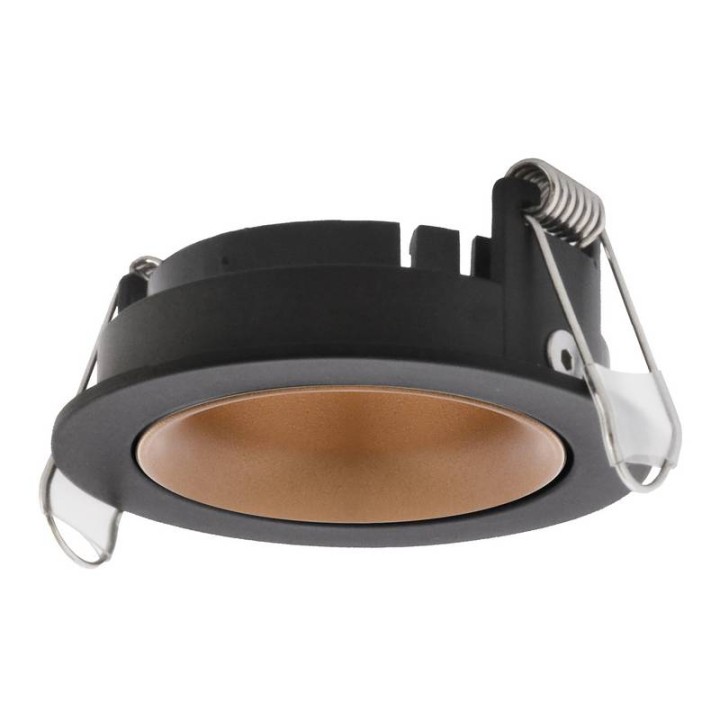Aro empotrable fijo NOK1 Negro-Oro INDELUZ D01G-823-02