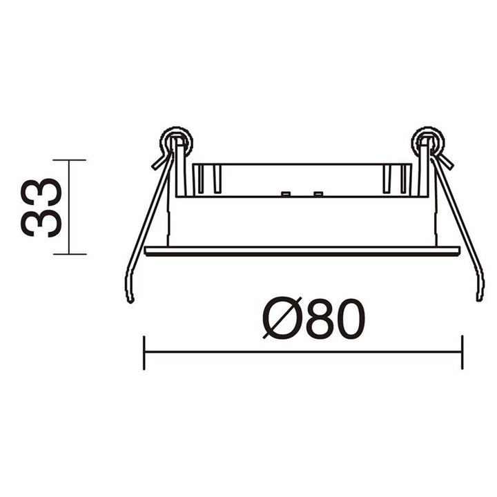 Aro empotrable fijo NOK1 Blanco-Negro INDELUZ D01H-823-01