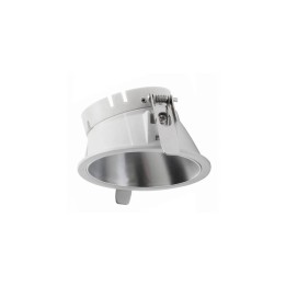 Aro Lámpara empotrable Ø78 asim. NOK2 Blanco-plata INDELUZ D02B-824-01