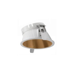Aro Lámpara empotrable Ø78 asim. NOK2 Blanco-oro INDELUZ D02C-824-01