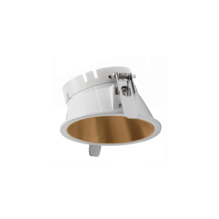 Aro Lámpara empotrable Ø78 asim. NOK2 Blanco-oro INDELUZ D02C-824-01