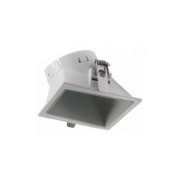 Aro Lámpara empotrable 80x80 asim. NOK3 Blanco-plata INDELUZ D03B-826-01