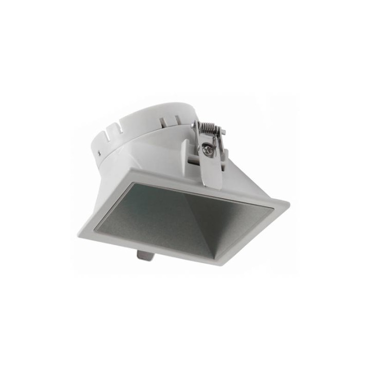 Aro Lámpara empotrable 80x80 asim. NOK3 Blanco-plata INDELUZ D03B-826-01