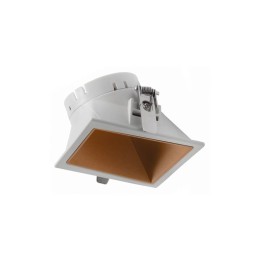 Aro Lámpara empotrable 80x80 asim. NOK3 Blanco-oro INDELUZ D03C-826-01