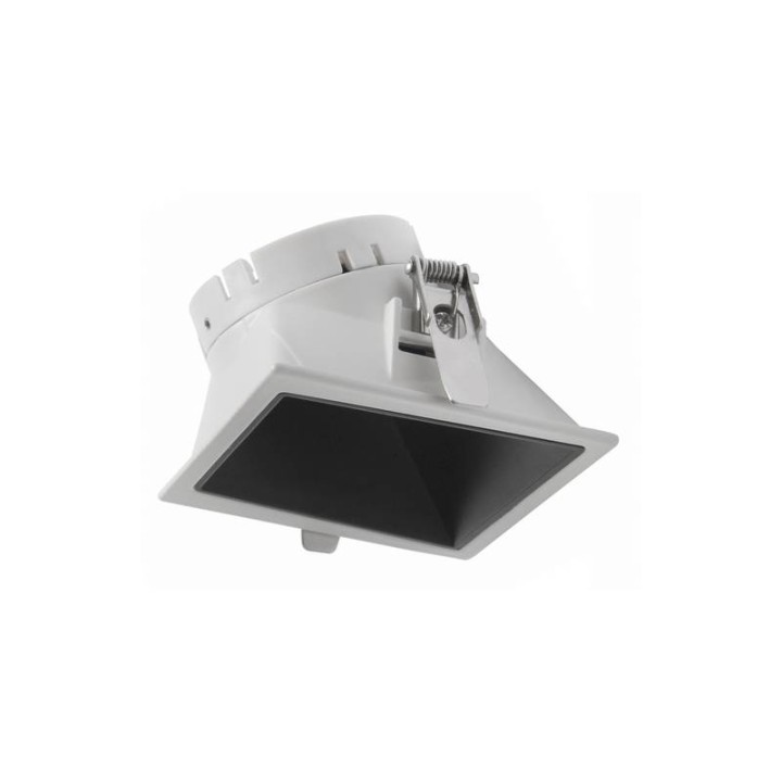 Aro Lámpara empotrable 80x80 asim. NOK3 Blanco-Negro INDELUZ D03D-826-01