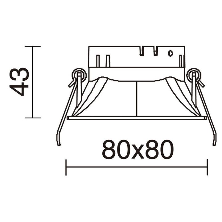 Aro Lámpara empotrable 80x80 sim. NOK3 Blanco-blanco INDELUZ D03E-826-01