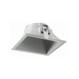 Aro Lámpara empotrable 80x80 sim. NOK3 Blanco-plata INDELUZ D03F-826-01