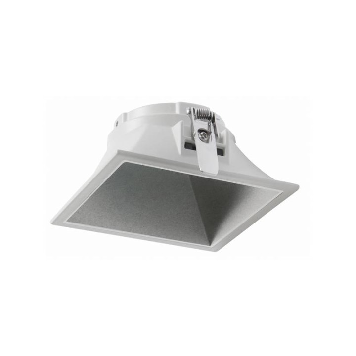 Aro Lámpara empotrable 80x80 sim. NOK3 Blanco-plata INDELUZ D03F-826-01
