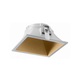 Aro Lámpara empotrable 80x80 sim. NOK3 Blanco-oro INDELUZ D03G-826-01