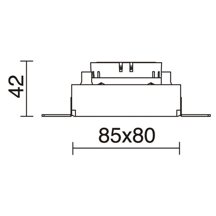 NOK3T Aro lámpara empotrable s. TRIML Blanco-negro INDELUZ D03H-831-01