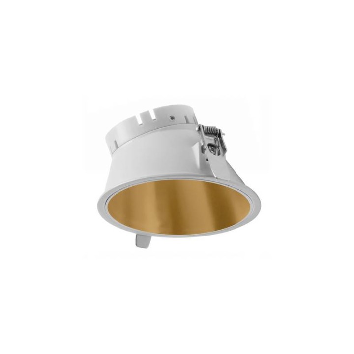 Aro Lámpara empotrable Ø95 asim. NOK4 Blanco-oro INDELUZ D04C-827-01