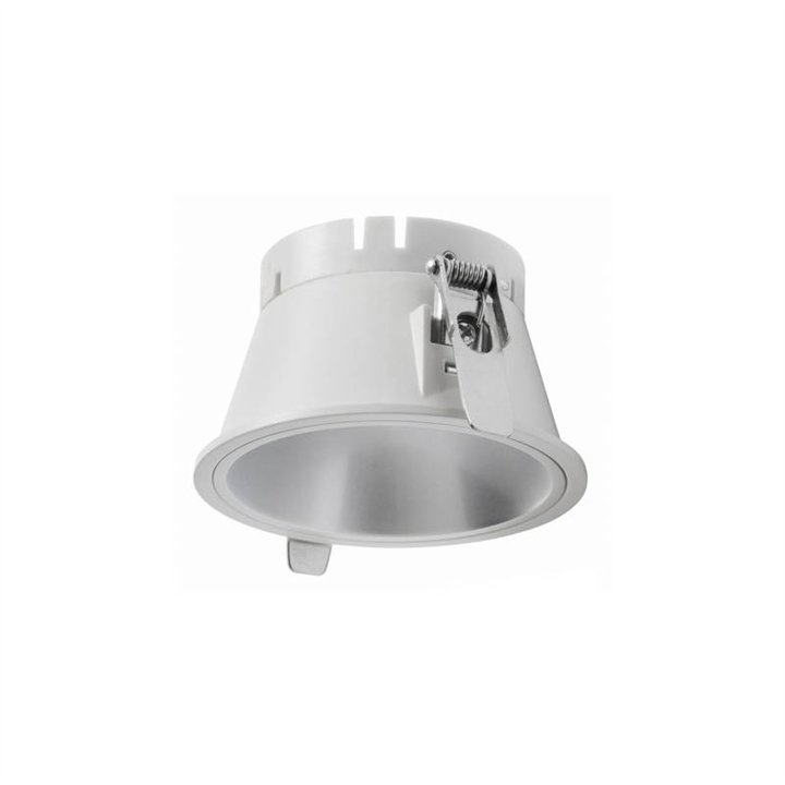 Aro Lámpara empotrable Ø95 sim. NOK4 Blanco-plata INDELUZ D04F-827-01