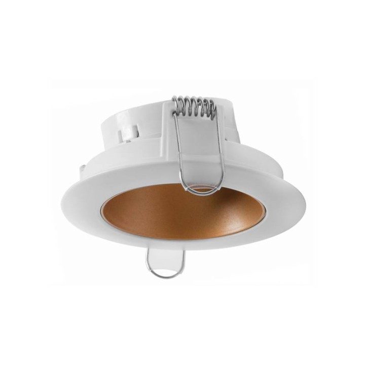 Aro Lámpara empotrable Ø100 asim. NOK5 Blanco-oro INDELUZ D05C-828-01