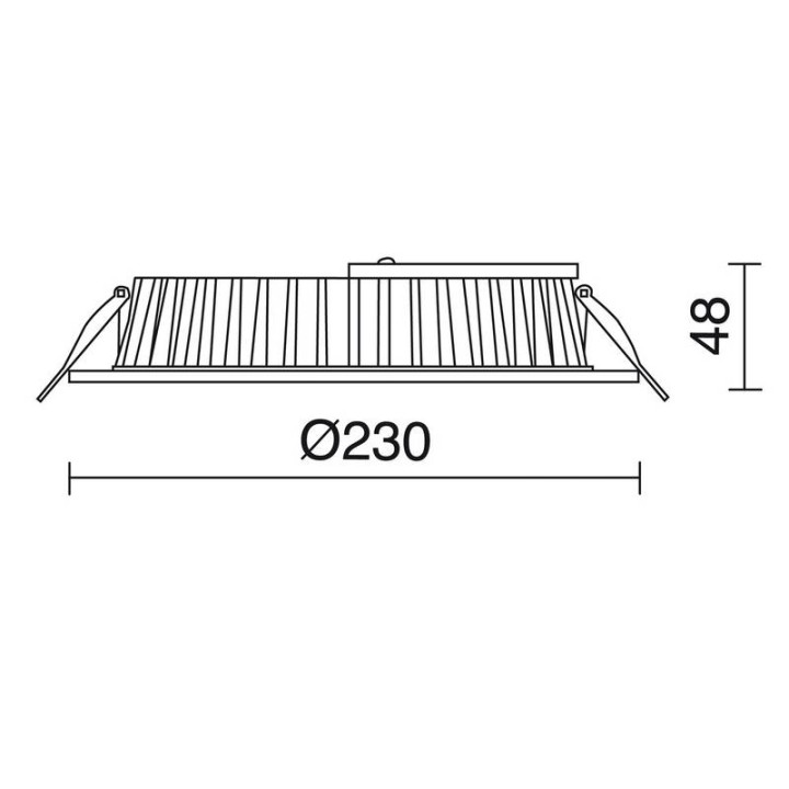 CALYPSO Downlight Al LED 3000K 25W IP44 PUSH Bl INDELUZ 785A-L31RPB-01