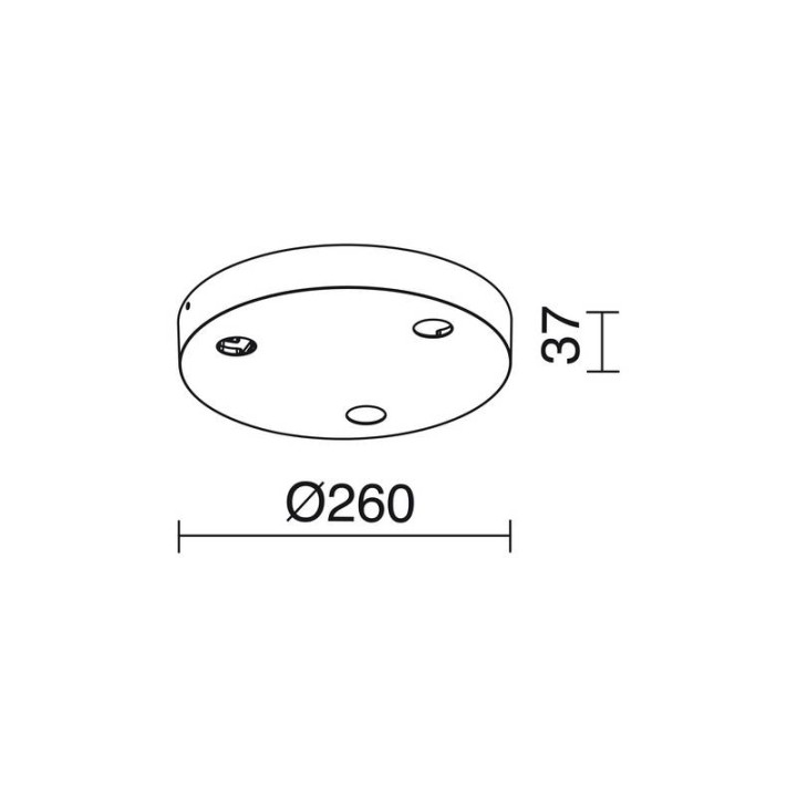 DUBE Base C/driver. 3 conector Ø260 Bl INDELUZ B19F-X3330B-01