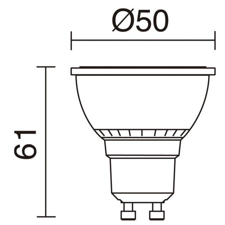 Lámpara LED PRO GU10 4,5W 300lm 4000K  - 578A-L2105A-02