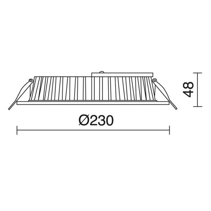 CALYPSO Downlight Al LED SMD 4000K 25W IP44 Bl INDELUZ 785A-L3325B-01