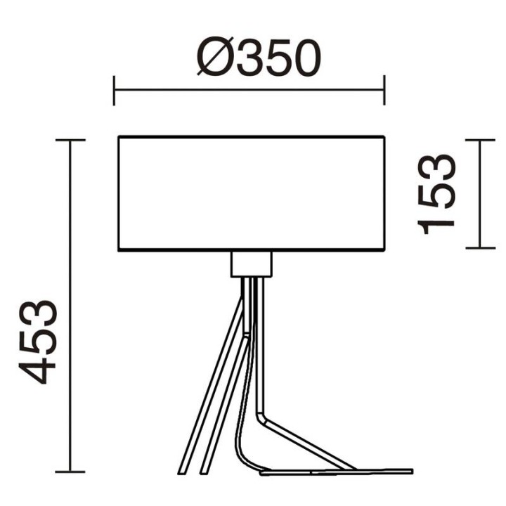 Lámpara de sobremesa DIAGONAL IP20 E27 (Ø45) máx.13W Cobre EXO 855C-G05X1A-37