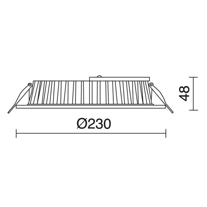 CALYPSO Downlight Al LED 4000K 25W IP44 PUSH Bl INDELUZ 785A-L33RPB-01