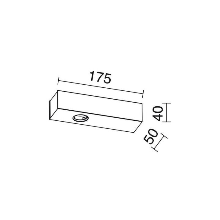 DUBE Base C/driver. 1 conector 175x50 Bl INDELUZ B19A-X3310B-01