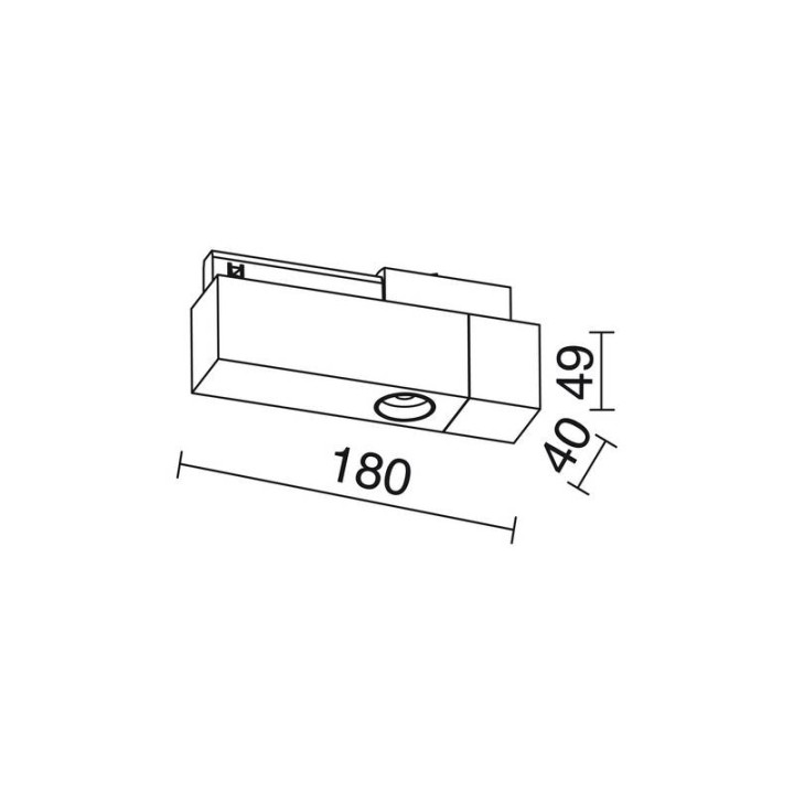 DUBE Adap. C/driver. 1conector 180x40 Ng INDELUZ B19H-X3310B-02