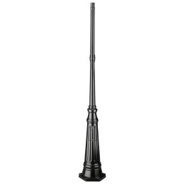 Columna para farolas 201cm Ø4,5cm Negro DOPO C07C-12-02