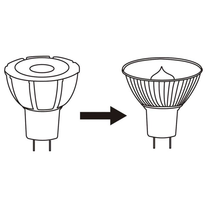 Lámpara LED PRO GU5.3 4W 300lm 3000K  - 368C-L2305D-01