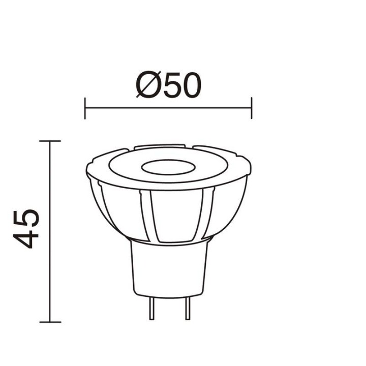 Lámpara LED PRO GU5.3 4W 300lm 3000K  - 368C-L2305D-01