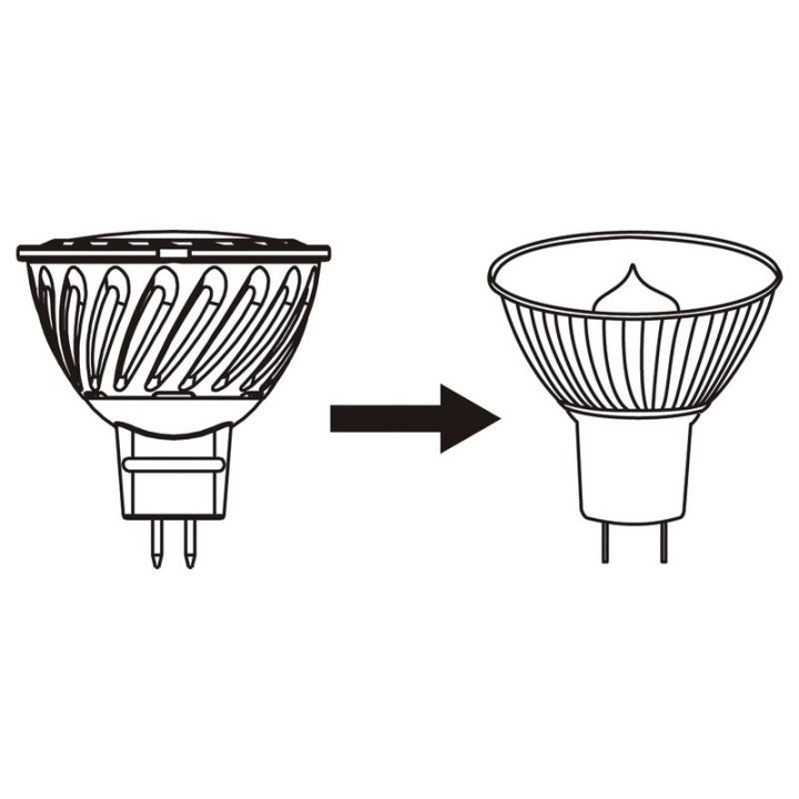 Lampara LED PRO GU5,3 7,6W 550lm 3000K  - 369C-L2308D-02