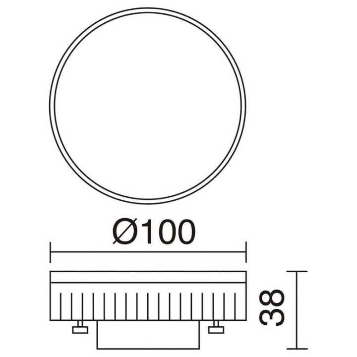 Lámpara LED T2 10W GX53 1000lm 3K  - 378B-L3110A-02