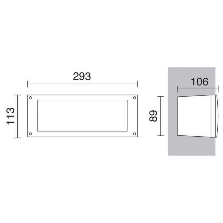 Lámparas Empotrables de Exterior pared DEVON GX53 29,3cm Negro