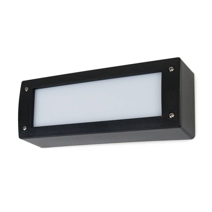 Aplique de Exterior Rectangular DEVON IP66 GX53 LED T2 2x3W 2x350lm 3000K Negro DOPO 084U-G31X2A-02