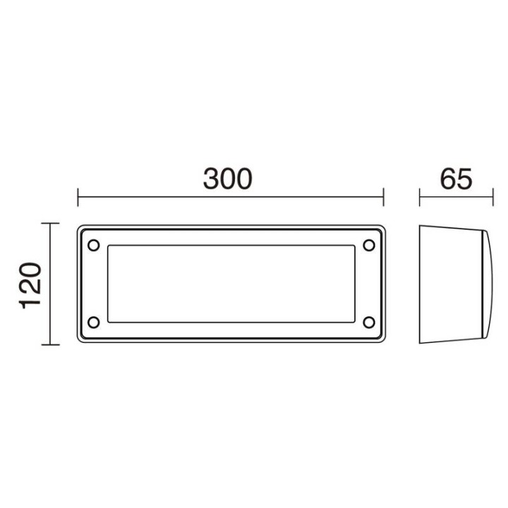 Aplique de Exterior Rectangular DEVON IP66 GX53 LED T2 2x3W 2x350lm 3000K Gris DOPO 084U-G31X2A-03