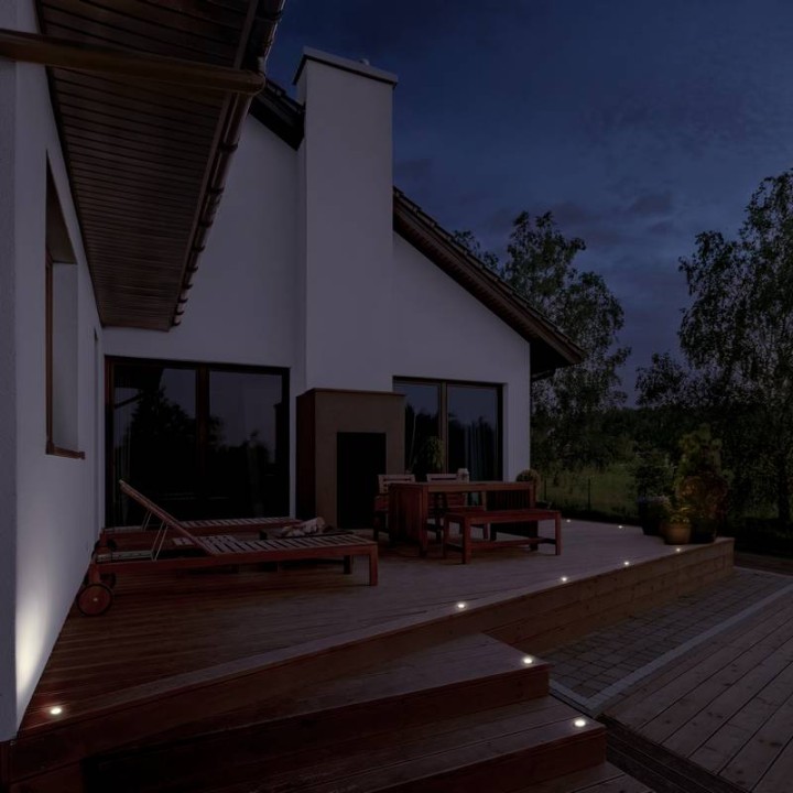 Lámpara empotrable para exterior Pared/Suelo red, RAIN IP67/54 LED G9 1,7W 3000K Negro DOPO 950A-L3102A-02