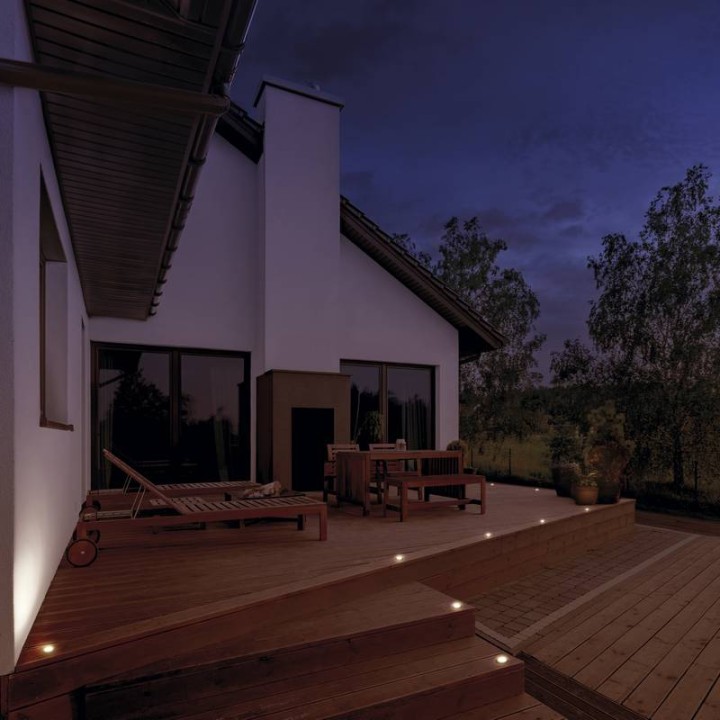 Lámpara empotrable para exterior Pared/Suelo cuad, RAIN IP67/54 LED G9 1,7W 3000K Gris DOPO 950D-L3102A-03