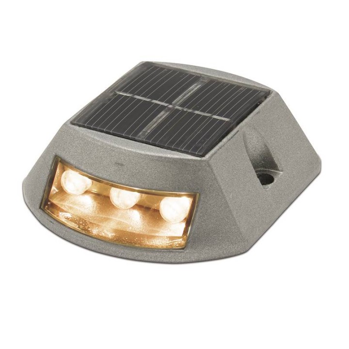 Luminaria de Exterior solar INTI 3 led Intermitente ambar CRISTHER 152A-L07X1K-03