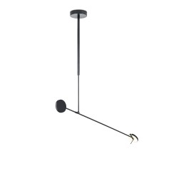 Lámpara Colgante Invisible Single Adjustable LED 9W 511lm 3000K Negro Leds C4 00-5694-05-05