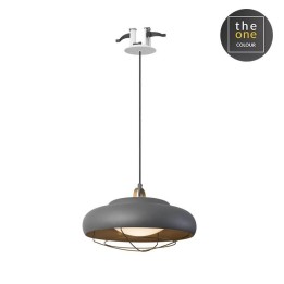 Lámpara Colgante Sugar Recessed LED 26.6W 2700K Gris urbano 1575lm Leds C4 00-5984-Z5-23
