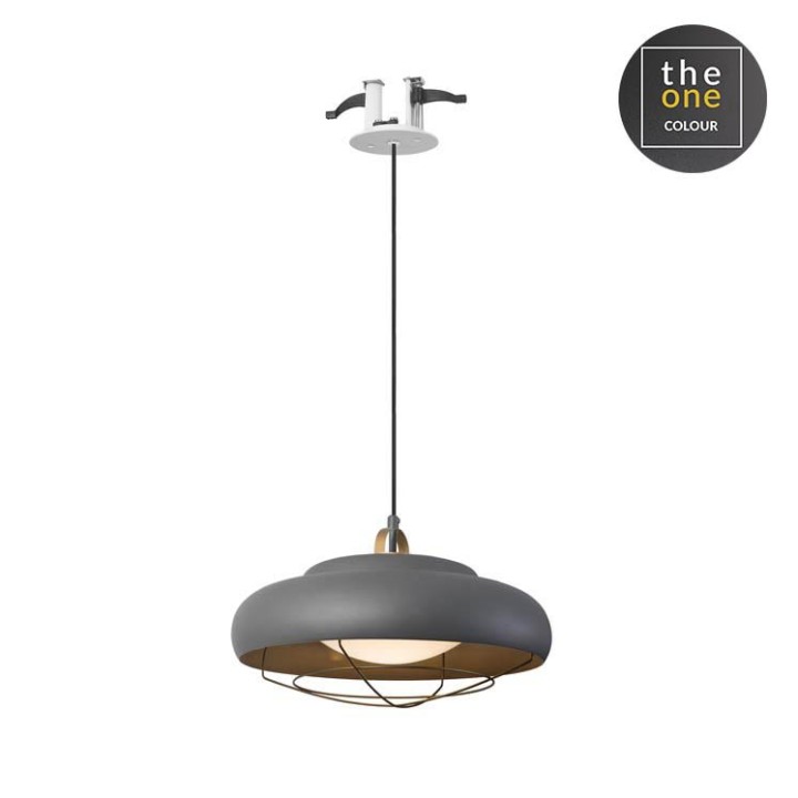 Lámpara Colgante Sugar Recessed LED 26.6W 2700K Gris urbano 1575lm Leds C4 00-5998-Z5-23