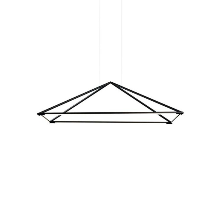Lámpara Colgante Tubs 1200mm LED 48W 2196lm 3000K Negro Leds C4 00-6000-05-M1