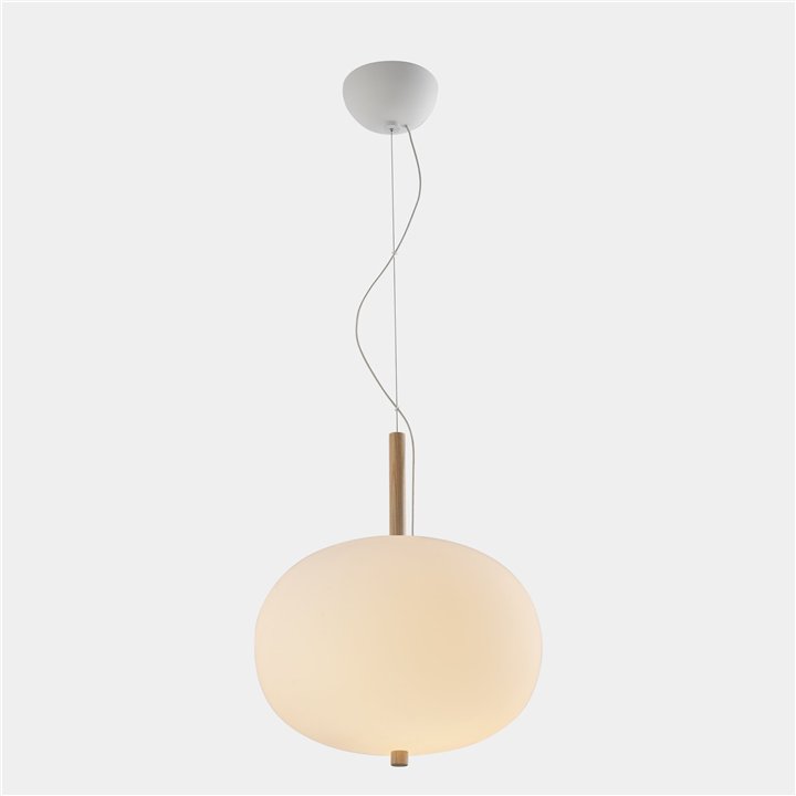Lámpara Colgante Ilargi Ø395 LED 21.4W 1684lm 2700K Madera clara Leds C4 00-6012-93-F9