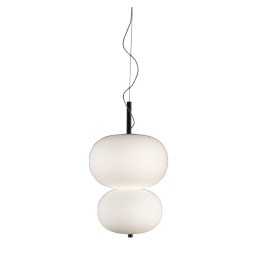 Lámpara Colgante Ilargi Doble Lamp LED 36.1W 1833lm 2700K Madera Oscura Leds C4 00-6013-92-F9
