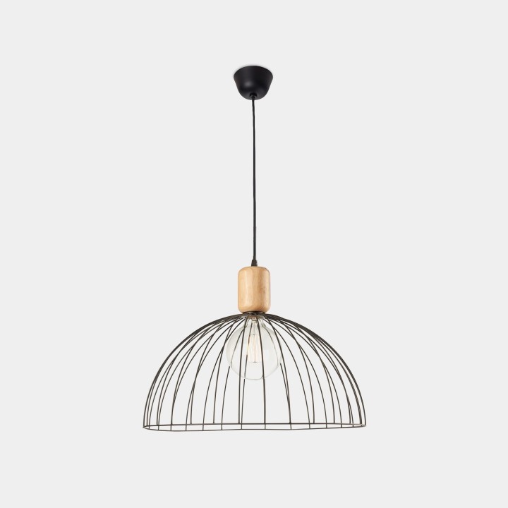 Lámpara Colgante Contrast ø487mm E27 60W Madera clara Leds C4 00-6414-93-05