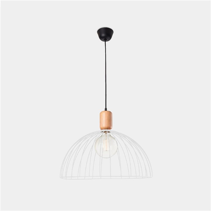 Lámpara Colgante Contrast ø487mm E27 60W Madera clara Leds C4 00-6414-93-14