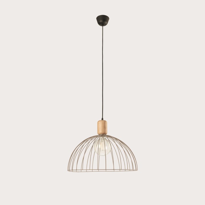 Lámpara Colgante Contrast ø487mm E27 60W Madera clara Leds C4 00-6414-93-F5