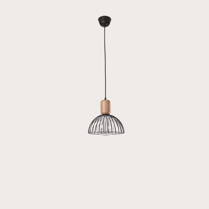 Lámpara Colgante Contrast ø247mm E27 60W Madera clara Leds C4 00-6415-93-05