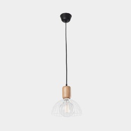 Lámpara Colgante Contrast ø247mm E27 60W Madera clara Leds C4 00-6415-93-14