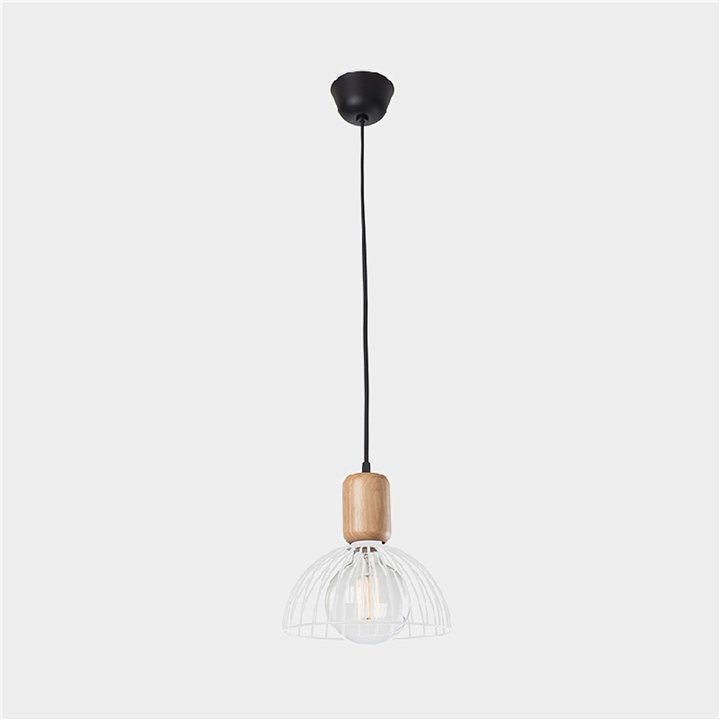 Lámpara Colgante Contrast ø247mm E27 60W Madera clara Leds C4 00-6415-93-14